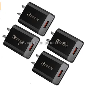 SAA Giấy Chứng Nhận 18 Wát AU UK USA EU Sạc Nhanh USB Tường Sạc Cho Điện Thoại Thông Minh QC3.0 3A Phổ Adapter