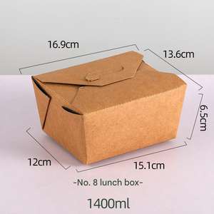 Boîtes à emporter personnalisées jetables, imperméables, de qualité alimentaire, en papier, pour hamburgers, boîtes à emporter pour restaurants - Product Image 4