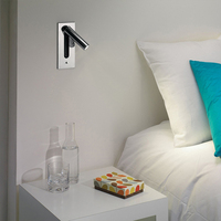 Lampe de chevet moderne et légère, lampe murale LED intégrée, rotative, petite lampe de chevet pour chambre d'hôtel, lampe de nuit, lampe spot