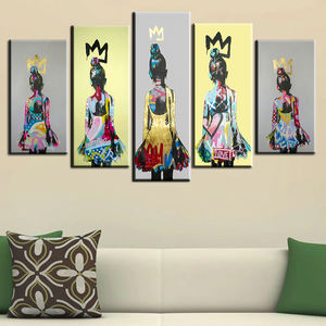 Graffiti <span class=keywords><strong>Banksy</strong></span> Fille avec Couronne Mur Pop Art Urbain Photos et Affiches Imprimées sur Toile pour Décoration Intérieure Cuadros Salon - Product Image 2