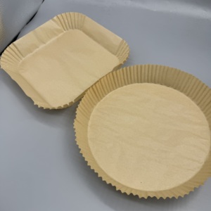 Papier sulfurisé carré avec poignée pour friteuse à air, imprimable sur une face, en silicone, résistant à l'huile pour la cuisson et la pâtisserie - Product Image 4
