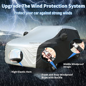 Funda para Coche Plegable Transpirable de Varias Capas, Protección Contra Lluvia y Granizo, Fundas para Coche con Protección UV, Impermeables y Resistentes al Viento para Exteriores - Product Image 1