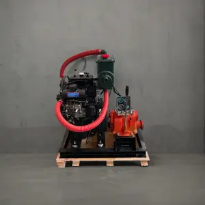 Diskon mesin Diesel dua silinder pendingin air kecil 38HP dan penggunaan laut dengan Motor 3000RPM