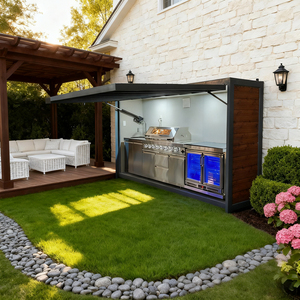 Modular thép không gỉ SS304 nhà bếp đơn vị với closable đổ cho Ngoài Trời Bbq grills - Product Image 6