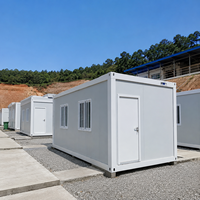 Maison conteneur modulaire préfabriquée en kit, robuste, à structure en acier galvanisé, pour dortoir temporaire de travailleurs, facilement déplaçable