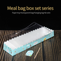 Boîtes d'emballage de long pain personnalisé gaufres jetables alimentaire Art papier plateau de gâteau présentoir de tranche de gâteau recyclable accepter