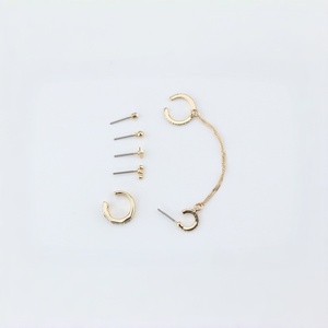 Orecchini a Cerchio Geometrici Placcati in Rodio Imitazione, Minimalisti e Impilabili, per Donna - Product Image 1