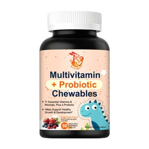 Multivitamínico + Probiótico Masticable al por Mayor de Fábrica, Ayuda a Promover el Crecimiento y Desarrollo Saludables, Apoyo Diario para Niños Mayores de 3 Años - Product Image 1