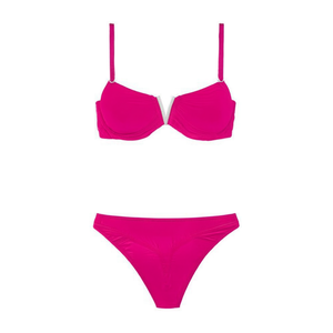 Costume da bagno bikini taglie forti HDJ con reggiseno push-up e slip a vita alta contenitivo, da donna, taglie 42 44 46 48, colori A B C D - Product Image 2