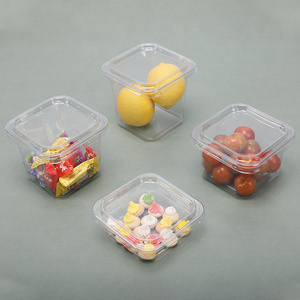 Strawberry Packaging Plastic Salad Strawberry Punnet Package Wholesale Disposable Transparent Fruit Container Clamshell Packaging Box