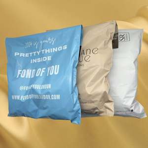 Prêt à expédier, enveloppes bleues imprimées avec logo, expédition, courrier, emballage de vêtements, logistique, sacs d'expédition - Product Image 6