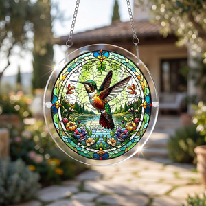 Ornement suspendu <span class=keywords><strong>pour</strong></span> fenêtre en forme de colibris, pièces de puzzle irrégulières, attrape-soleil en acrylique DIY <span class=keywords><strong>pour</strong></span> la maison et le jardin - Product Image 6
