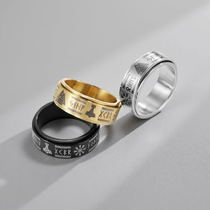 Anello Antistress Girevole in Acciaio Inossidabile Certificato CNAS, Gioiello da Mano alla Moda - Product Image 1