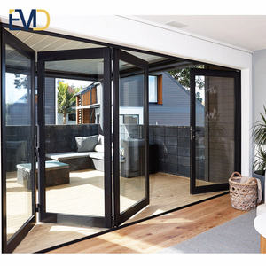 Puerta Plegable de Vidrio para Exteriores con Perfil de Aleación de Aluminio Resistente al Viento, Diseño Moderno y Popular para Villas - Product Image 2