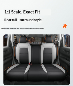 Fundas de Asiento de Coche Personalizadas de Cuero Negro para Honda <span class=keywords><strong>CRV</strong></span> <span class=keywords><strong>2023</strong></span>, Superficie Perforada, Estética Minimalista y Confortable, Juego Completo - Product Image 5