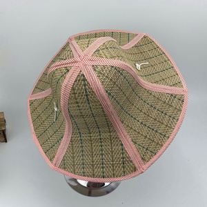 หมวกฟางชาวนาขายดี พับได้ OEM สำหรับผู้ใหญ่ แบบเรียบ ผูกโบว์และเชือก หมวกปาร์ตี้ - Product Image 4