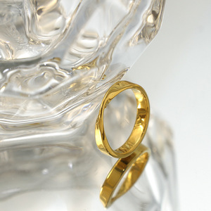 French Style Mbius <b>Ring</b> For Women 316L <b>Titanium</b> Steel Gold Geometric Minimalist Design Stackable Jewelry Gift - Product Image 2