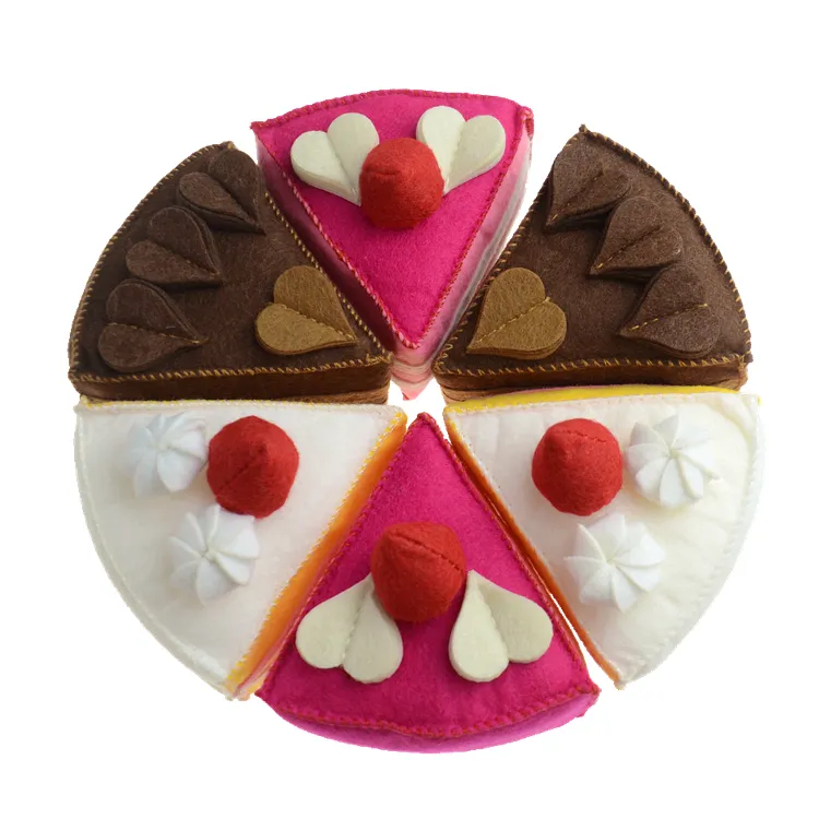 Горячая Распродажа, искусственные вкусные игрушки для торта из войлока с фруктами, торт на день рождения, ролевые наборы еды