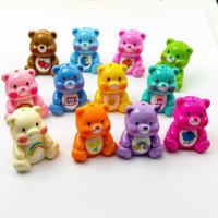 Perles en résine en vrac, motif ours 3D, avec trou vertical, pour stylo, porte-clés, fabrication de bijoux