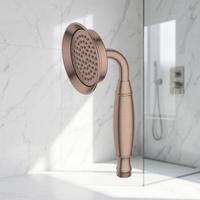 Douche murale thermostatique de haute qualité au design moderne, finition or rose brossé, avec jet de pluie doux