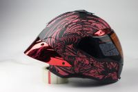 Casque spatial de moto à double lentille Casque de course de moto DOT avec visière REVO et couleur Big Tail et accessoires de couleur