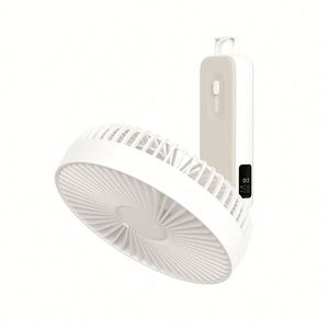 <b>Desk</b> 6 Inch Portable <b>Foldable</b> Handheld Rechargeable Four Speed Adjustable Large Blade Fan - Product Image 2