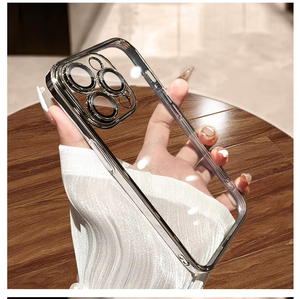 Kingsoul เคสโทรศัพท์มือถือแบบสแนปกันกระแทกกันน้ำ PC ใสทันสมัยสำหรับ16 PRO MAX กรอบโลหะไฟฟ้า - Product Image 5