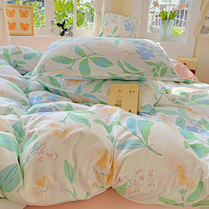 Новое поступление, удобный комплект постельного белья из четырех предметов с защитой от пыли и клещей в европейском и американском стиле с напечатанным рисунком - Product Image 2