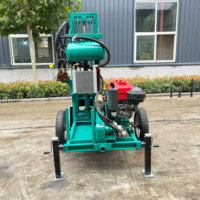 Foreuse rotative portable Dolphin 25HP à moteur diesel pour puits d'eau, profondeur maximale 150m, pour petites exploitations agricoles et usage domestique