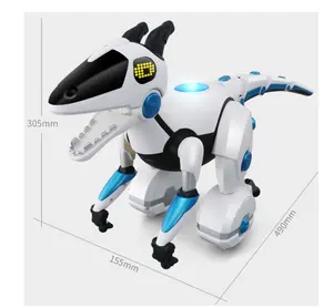 Flytec Latest Intelligent Dinosaur Robot Mechanical Remote Control Balance Dinosours Sensing Interactive Dancing RC Animal Toys