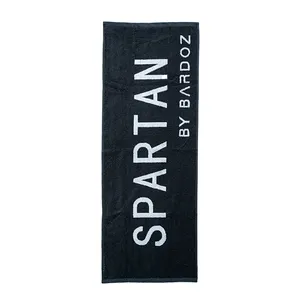 Luxury 100% Cotton Embossed Jacquard Beach Sport Towel Custom Yarn-dyed Super Soft Gym Face Towel With Logo