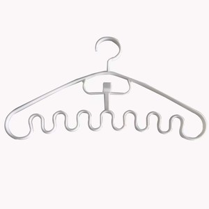 Wave Shaped Plastic Hangers With Multiple Hooks For Clothes Ties Scarves Organizing Storage Space Saving Design - Product Image 5
