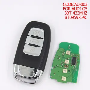 Điều Khiển Từ Xa Thẻ Thông Minh Chìa Khóa Xe Cho Audi Q5 3 Nút 433MHz 8T0959754C Unkeyless