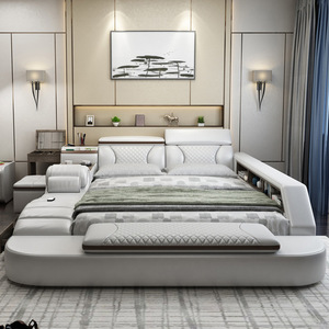 Lit King Size Intelligent Multifonctionnel de Luxe avec <span class=keywords><strong>Massage</strong></span>, Inclinable et Pivotant, pour Chambre à Coucher – Designs Modernes – Vente en Gros - Product Image 4