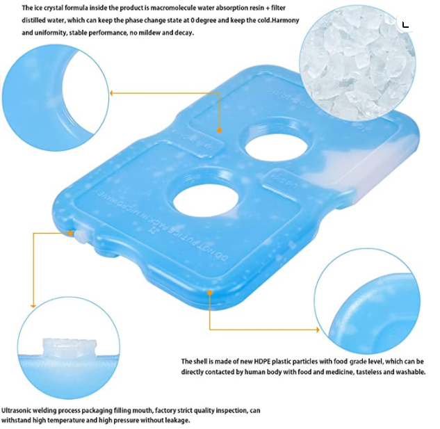 High Quality Cold Ice Cooling Plastic Brick Modern Style Phase Change Material PCM Ice Pack for Cooler Bags and Freezer Boxes