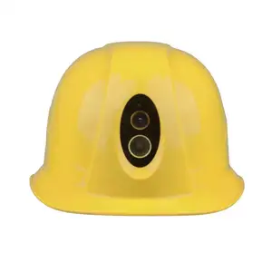 4G WIFI 1080P GPS seguridad sombrero casco construcción Cámara dorada Color de japonés Abs Land Yard para sombreros duros alemanes Hebei personalizados