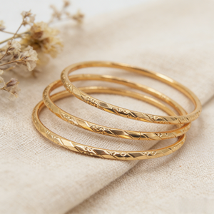 <span class=keywords><strong>Bracciale</strong></span> Sottile Placcato <span class=keywords><strong>Oro</strong></span> 18K dal Design Personalizzato alla Moda, Proveniente dal Cambogia, per Bambine - Product Image 2