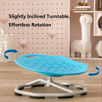 Chaise pivotante sensorielle pour enfants, chaise tournante à 360 degrés, entraînement à l'équilibre vestibulaire avec base en métal octogonale