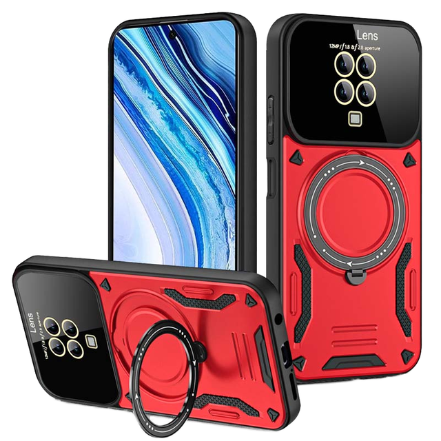 Magnetic Slide Phone Cover for 13 Pro Max A14 S23 Plus 5G Plus 4G Tecno A23 PC TPU Design Shockproof Feature Mobile Phone Cases
