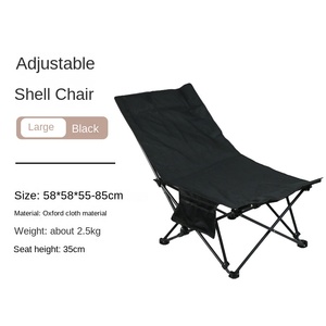 Chaise pliante moderne en aluminium pour l'extérieur, légère et portable, pour s'asseoir ou s'allonger, double usage, camping et plage - Product Image 4