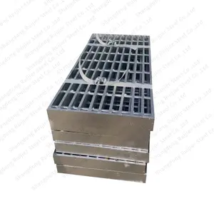 For Sale Stainless Steel Drain Manhole Cover Steel Gratings Heavy Duty Grating Trench Cover 25x5 Galvanized Steel Grating Plate
