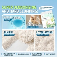 Litière pour chat en cassave mélangée 25 kg, super absorbante, sans adhérence au fond, forte désodorisation, sable pour chat en cassave