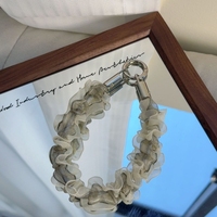 Blumenspitze und Blattrand Handyhülle Anhänger Armband mit Zwei Haken Mehrzweck-Schlüsselanhänger Handgelenkschlaufe Kurzes Design