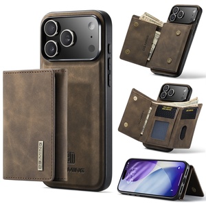 Funda de Teléfono Tipo Cartera Magnética de Cuero PU Personalizada para iPhone 18 17 16 15 14 13 12 11 Pro Max con Soporte para Tarjetas y Cubierta Protectora - Product Image 1