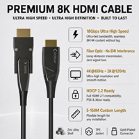 Câble HDMI en fibre optique AOC AOCHDMI à large bande passante pour applications de cinéma maison et de projets commerciaux