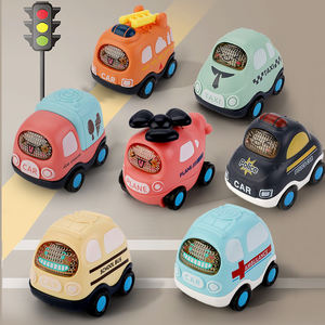 Ensemble de jouets de voiture pour enfants, dessin animé, petite voiture, cadeaux d'anniversaire pour nouveau-nés, voitures à inertie pour bébés de 0 à 12 mois avec tapis de jeu et sac de rangement - Product Image 5