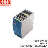 Alimentation à découpage sur rail DIN NDR-240 à sortie unique 240W DC 12V 24V 48V pour équipements industriels