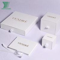 Boîte en carton personnalisée avec logo imprimé, boîte de luxe pour bracelet, bague, boucles d'oreilles, collier, emballage cadeau, boîte à bijoux