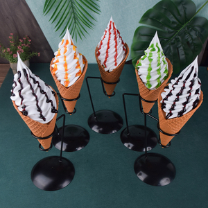 Conos de helado artificiales, modelo de comida falsa para exhibición, soporte completo, simulación de helado de chocolate, exhibición publicitaria de Big Mac - Product Image 6
