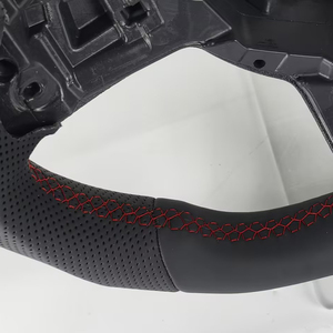 Volante Sportivo in Pelle con Fondo Piatto per Volkswagen VW Passat <span class=keywords><strong>Golf</strong></span> 6 <span class=keywords><strong>7</strong></span> Polo Tiguan Jetta GTI <span class=keywords><strong>Accessori</strong></span> Auto - Product Image 6